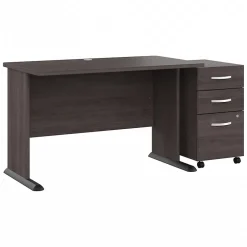 Clearance Studio A 48"W Computer Desk with 3 Drawer Mobile File Cabinet, (STA001SGSU) Computer Desks