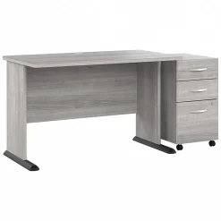 Discount Studio A 48"W Computer Desk with 3 Drawer Mobile File Cabinet, (STA001PGSU) Computer Desks
