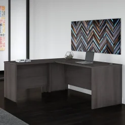 Outlet Studio C 72"W L Shaped Desk with Return, (STC049SG) L-Desks