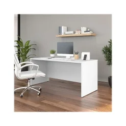 Studio C 66"W Office Desk, White (SCD166WH) Computer Desks