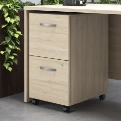 New Bush Business Furniture Studio C 2 Drawer Mobile File Cabinet, Natural Elm (SCF116NESU) File Cabinets