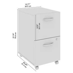 New Bush Business Furniture Studio C 2 Drawer Mobile File Cabinet, Natural Elm (SCF116NESU) File Cabinets