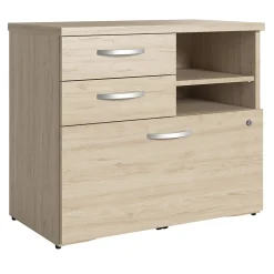 Bush Business Furniture Studio C Office Storage Cabinet with Drawers and Shelves, Natural Elm (SCF130NESU) Storage Cabinets
