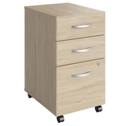 New Bush Business Furniture Studio C 3 Drawer Mobile File Cabinet, Natural Elm (SCF216NESU) File Cabinets