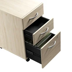 New Bush Business Furniture Studio C 3 Drawer Mobile File Cabinet, Natural Elm (SCF216NESU) File Cabinets