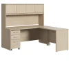 Clearance Bush Business Furniture Studio C 72"W L Shaped Desk with Hutch and Mobile File Cabinet, Natural Elm (STC006NESU) L-Desks