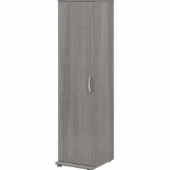 Outlet Universal 62" Tall Narrow Storage Cabinet with Door and 3 Shelves, Platinum Gray (UNS116PG) Storage Cabinets