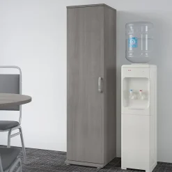 Outlet Universal 62" Tall Narrow Storage Cabinet with Door and 3 Shelves, Platinum Gray (UNS116PG) Storage Cabinets