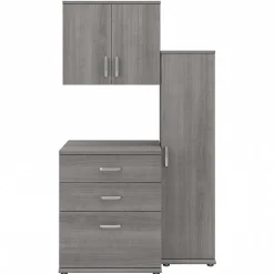 Universal 62" 3-Piece Modular Storage Set with 5 Shelves, Platinum Gray (UNS005PG) Storage Cabinets