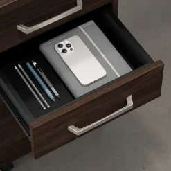 Sale Vista 3 Drawer File Cabinet, Black Walnut (VSF116BWSU) File Cabinets