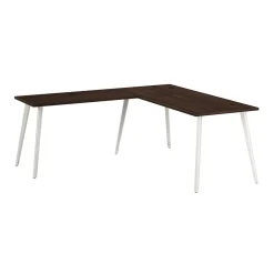 Vista 72"W L Shaped Desk, Black Walnut (VST003BW) L-Desks