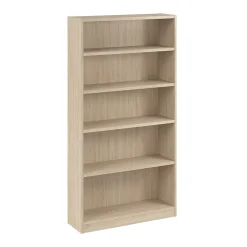 Vista Tall 5 Shelf Bookcase, Natural Elm (VSB12479-Z) Bookcases