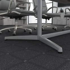 96W x 42D Boat Shaped Conference Table with Metal Base, (99TBM96PGSVK) Conference Room Tables