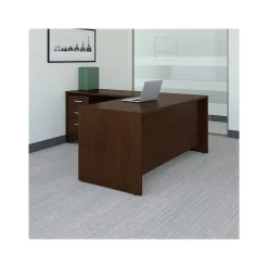 Outlet Westfield 66"W L Shaped Desk with Return and Mobile File Cabinet, (SRC083MRSU) Office Desks