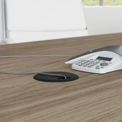 Best 120W x 48D Boat Shaped Conference Table with Wood Base, Modern Hickory (99TB12048MHK) Conference Room Tables