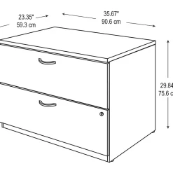 New Westfield 36W 2 Drawer Lateral File Cabinet, /Graphite Gray (WC24454C) File Cabinets