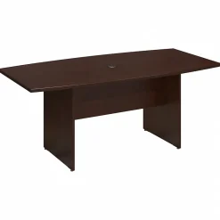 Outlet 72W x 36D Boat Shaped Conference Table with Wood Base, (99TB7236MR) Conference Room Tables