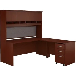Outlet Westfield 72W L Shaped Desk with Hutch and Mobile File Cabinet, (SRC0018MASU) L-Desks