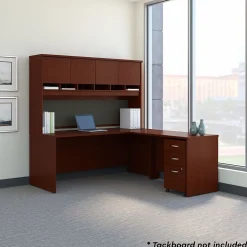 Outlet Westfield 72W L Shaped Desk with Hutch and Mobile File Cabinet, (SRC0018MASU) L-Desks