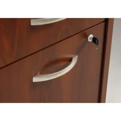 New Westfield Right Handed L Shaped Desk with Mobile File Cabinet, Hansen Cherry (SRC007HCRSU) Corner Desks