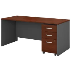 Westfield 66W x 30D Office Desk with Mobile File Cabinet, (SRC015HCSU) Computer Desks