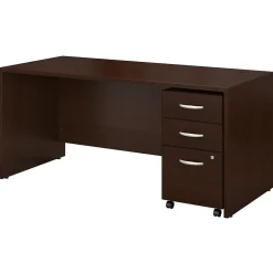 Outlet Westfield 66W x 30D Office Desk with Mobile File Cabinet, (SRC015MRSU) Computer Desks