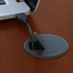 Outlet Westfield Bow Front Right Handed U Shaped Desk with Lateral File Cabinet, Hansen Cherry (SRC019HCRSU) Office Desks