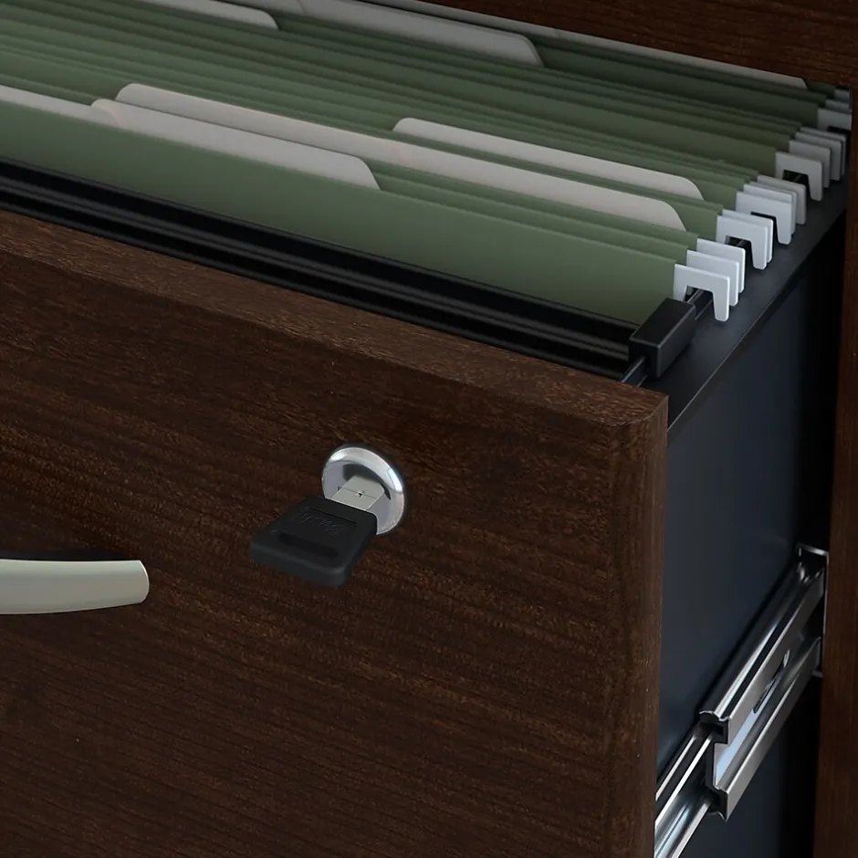 Westfield Desk w/ 2 Drawer Mobile Pedestal, (SRC028MRSU) Office Desks