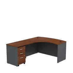 Outlet Westfield Left Handed L Shaped Desk w/ Mobile File Cabinet, Gray, (SRC007HCLSU) Office Desks