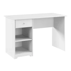 Online Cabot 48"W Computer Desk with Storage, White (WC31947) Computer Desks