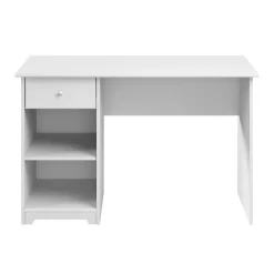 Online Cabot 48"W Computer Desk with Storage, White (WC31947) Computer Desks