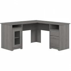 Discount Cabot 60"W Wood L-Shaped Computer Desk, (WC31330K) L-Desks