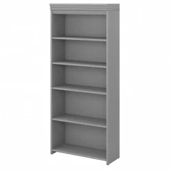 New Fairview 69"H 5-Shelf Bookcase with Adjustable Shelves, Laminated Wood (WC53565-03) Bookcases