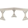 Discount Homestead 60"W Farmhouse L Shaped Desk, Linen White Oak (HOD160LW-03K) L-Desks
