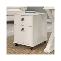 Homestead 2-Drawer Mobile File Cabinet, Letter Size, Linen White Oak (HOF117LW-03) File Cabinets