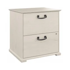 Hot Homestead 2-Drawer Lateral File Cabinet, Letter/Legal Size, Lockable, Linen White Oak (HOF129LW-Z) File Cabinets