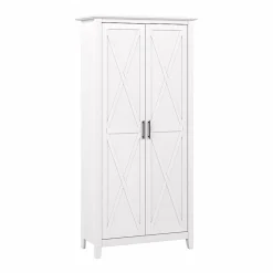 Online Key West 66" Tall Storage Cabinet with Doors and 5 Shelves, Pure White Oak (KWS266WT-03) Storage Cabinets