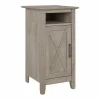 Outlet Key West 30" Small Storage Cabinet with Door and 3 Shelves, Washed Gray (KWS116WG-03) Storage Cabinets