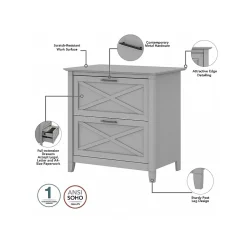 New Key West 2-Drawer Lateral File Cabinet, Letter/Legal, Cape Cod Gray, 30
