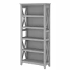 Online Key West 66"H 5-Shelf Bookcase with Adjustable Shelves, Cape Cod Gray Laminated Wood (KWB132CG-03) Bookcases
