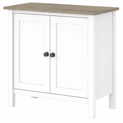 Mayfield 30" Storage Cabinet with 2 Shelves, Pure White/Shiplap Gray (MAS131GW2-03) Storage Cabinets
