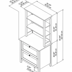 Outlet Mayfield 2-Shelf 66