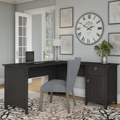 Online Salinas 60"W L Shaped Desk with Storage, (SAD160VB-03) Office Desks