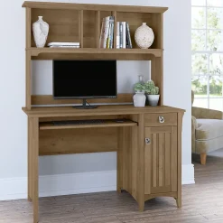 Sale Salinas 48"W Small Computer Desk with Hutch, (MY72408-03) Computer Desks