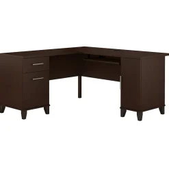Online Somerset 60"W L Shaped Desk with Storage, (WC81830K) Office Desks