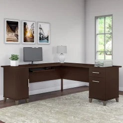 Sale Somerset 72"W L Shaped Desk with Storage, (WC81810K) L-Desks