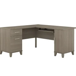 Hot Somerset 60"W L Shaped Desk with Storage, (WC81630K) L-Desks