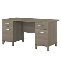 Somerset 60"W Office Desk with Drawers, (WC81628K) Computer Desks