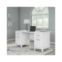 Outlet Somerset 60"W Office Desk with Drawers, (WC81928K) Office Desks