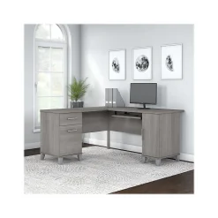 Hot Somerset 60"W L Shaped Desk with Storage, (WC81230K) L-Desks